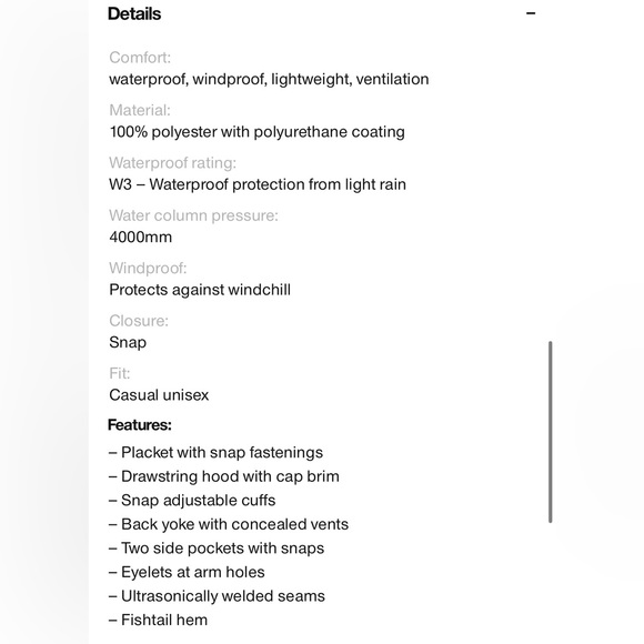 NWT Rains Hooded Jacket Cement Color Size XL - Picture 6 of 12